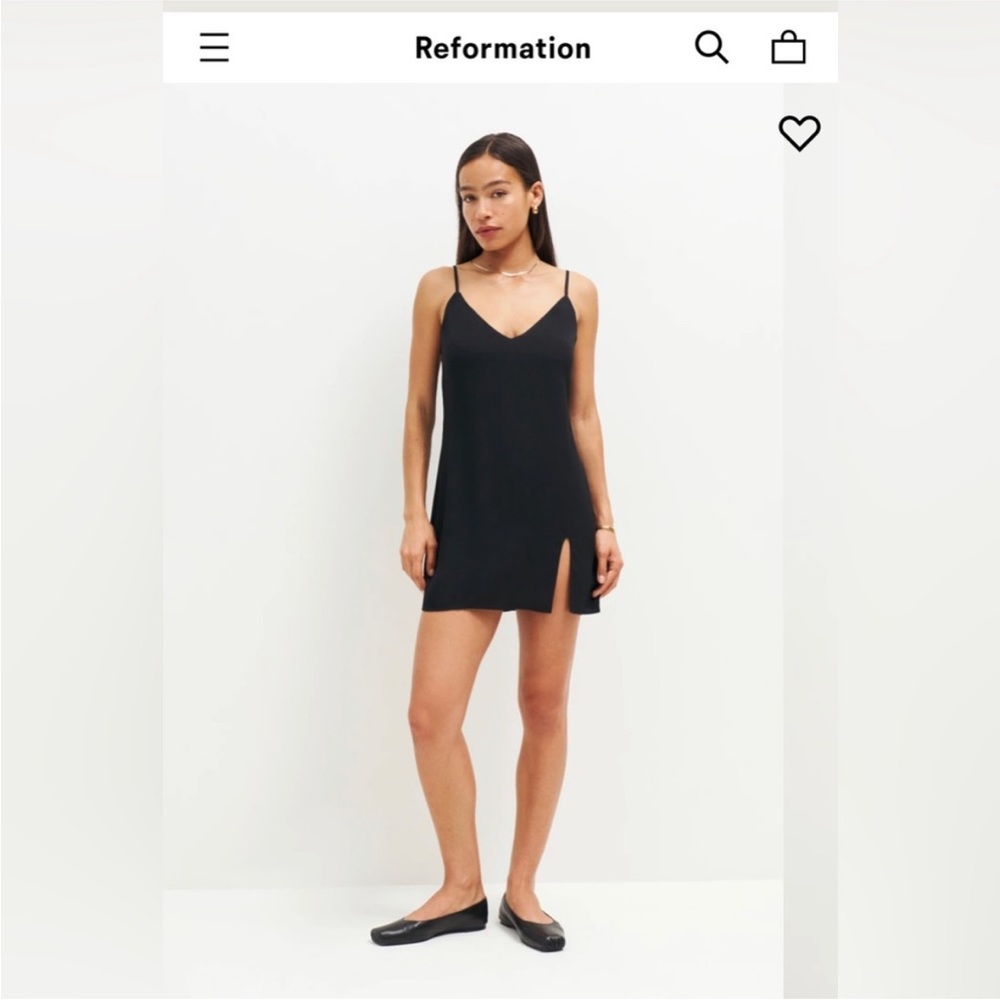 Reformation Marlowe Dress in Black -Size S